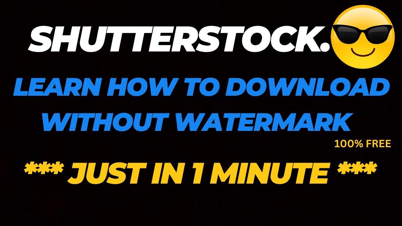Learn How to Download Shutterstock Images Without Watermark 100% Free - YouTube