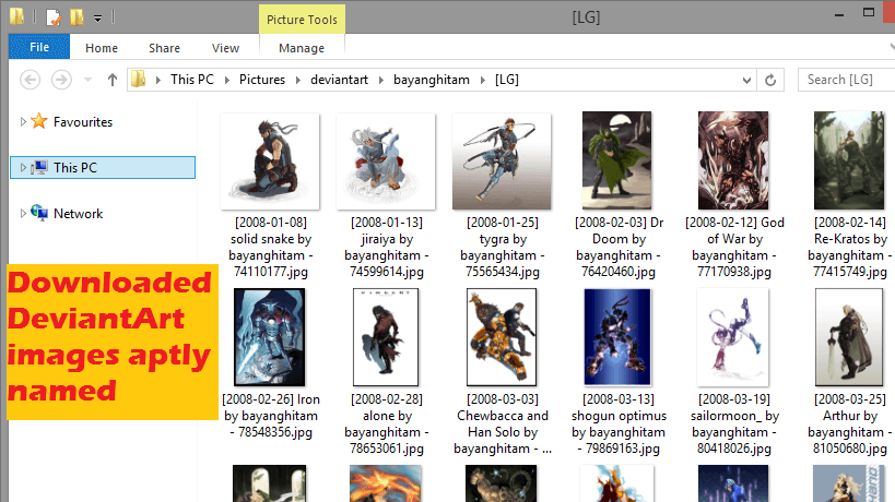 A free DeviantArt Downloader for galleries and favourites