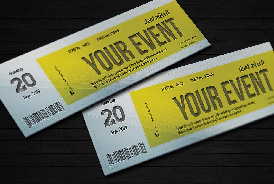 Elegant Event Ticket 23 Examples Format Sample Examples