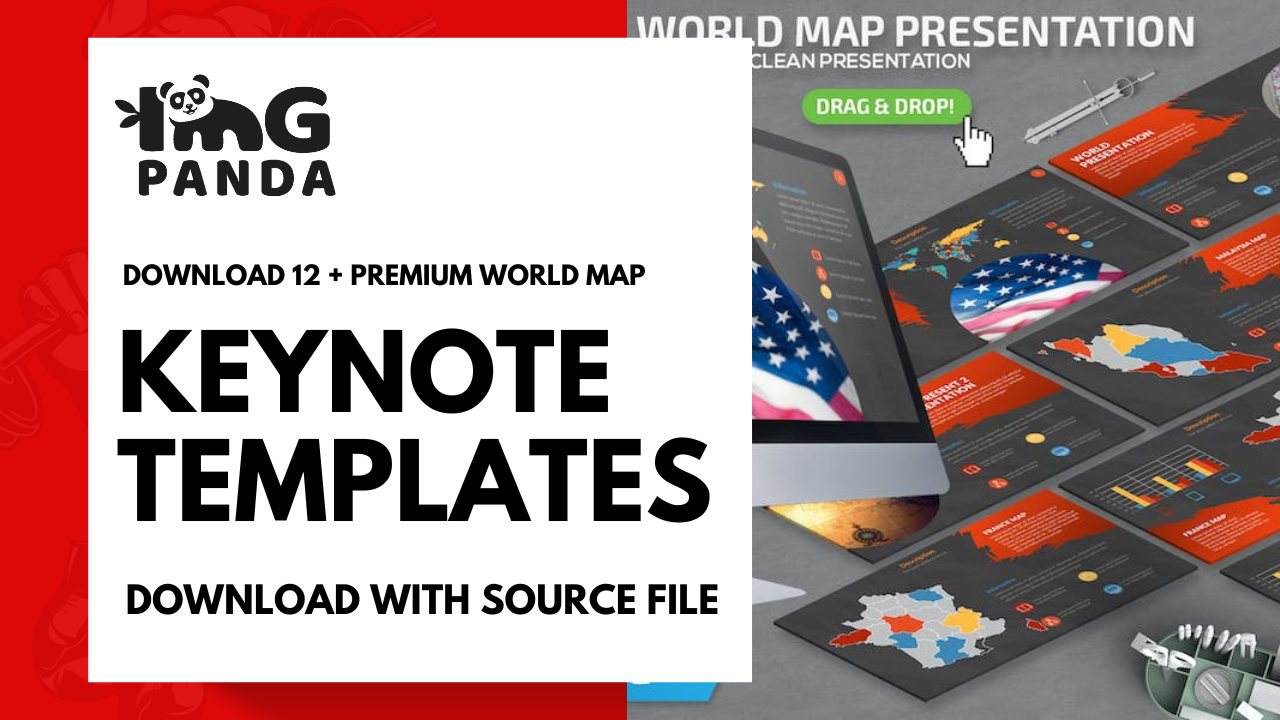 12+ Premium World Map Keynote Template Free Download