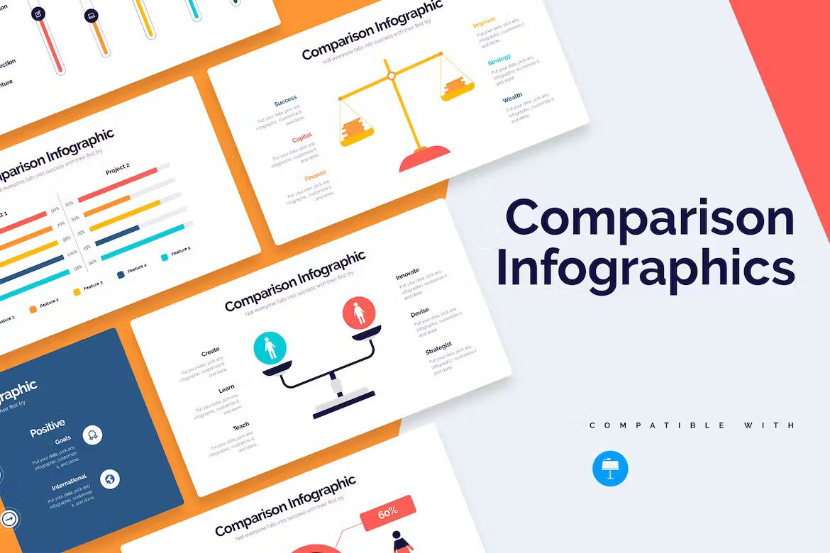 Business Comparison Keynote Infographics