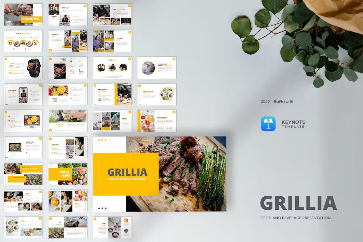 Grillia Restaurant Keynote Template