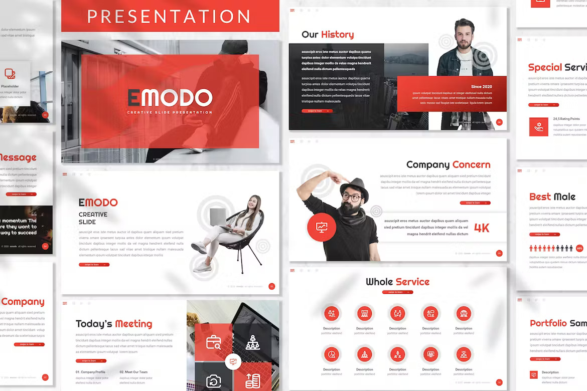 Painting Service Keynote Presentation Template Template Free Download