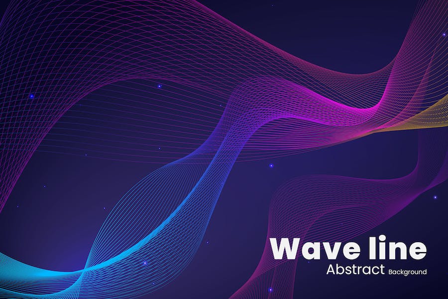 Banner image of Premium Wave Line Abstract Background  Free Download