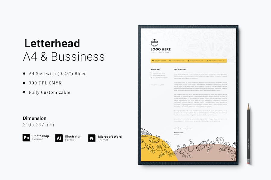 Banner image of Premium Creative Letterhead Template  Free Download