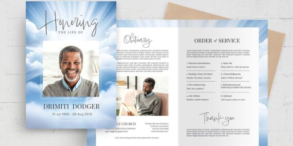 Banner image of Premium Heavenly Sky Funeral Template  Free Download