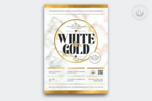 Banner image of Premium  White and Gold Flyer Template   Free Download