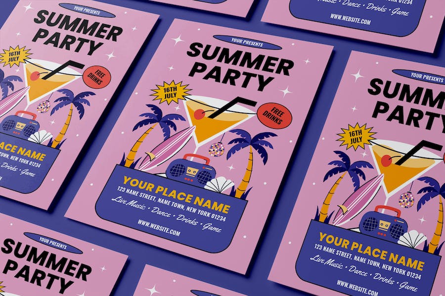 Banner image of Premium Flyer Summer Night Party  Free Download