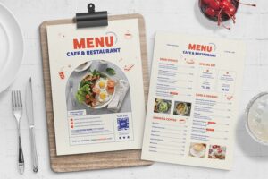 Banner image of Premium Modern Cafe Menu Template  Free Download