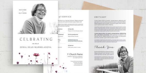 Banner image of Premium Floral Funeral Template  Free Download