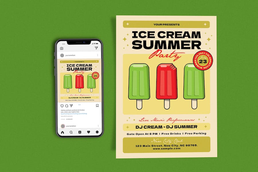 Banner image of Premium Ice Cream Summer Party  Free Download