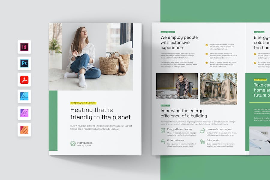 Banner image of Premium Heating System Brochure Bi-Fold Template  Free Download