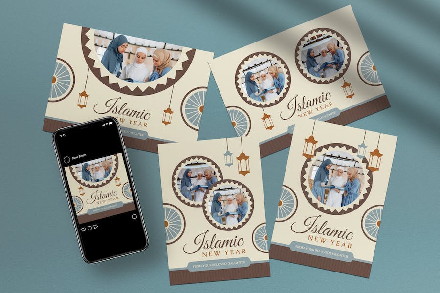 Banner image of Premium Islamic New Year Greetingcard Photobooth  Free Download