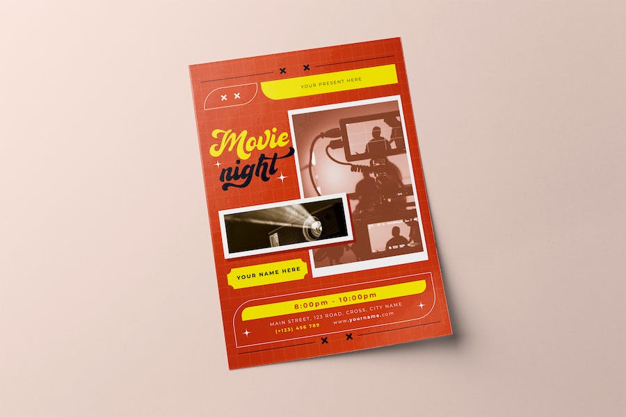 Banner image of Premium Movie Night Flyer  Free Download