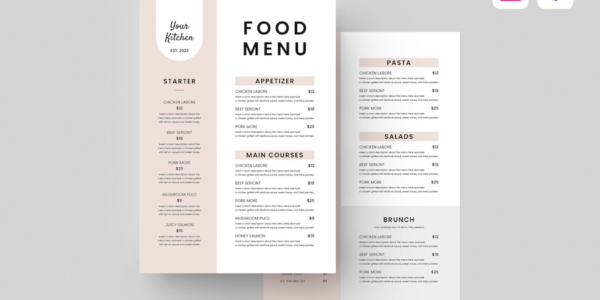 Banner image of Premium Minimal Food Menu  Free Download