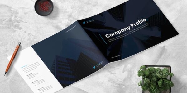 Banner image of Premium Company Profile Landscape Brochure Template  Free Download