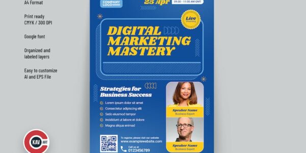 Banner image of Premium Digital Marketing Webinar Flyer  Free Download