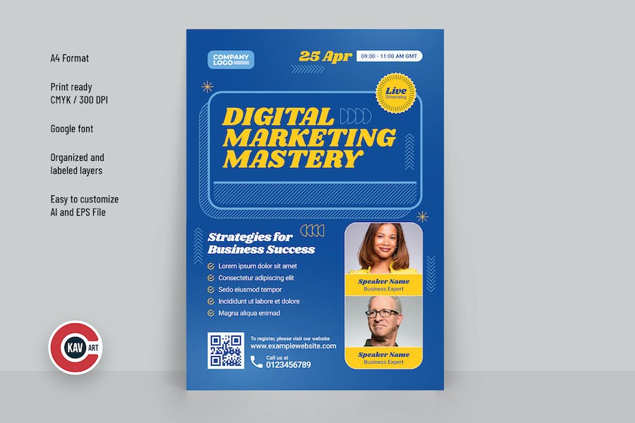 Banner image of Premium Digital Marketing Webinar Flyer  Free Download