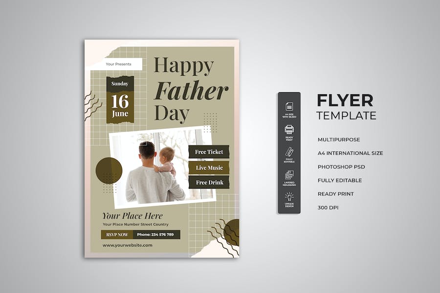 Banner image of Premium Father's Day Flyer  Free Download