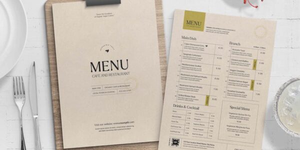 Banner image of Premium Modern Menu Template  Free Download