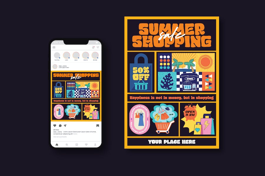 Banner image of Premium Summer Shopping Flyer  Free Download