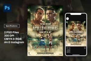 Banner image of Premium Boxing Poster Template  Free Download