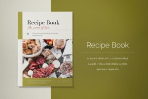 Banner image of Premium Recipe Book InDesign Template  Free Download