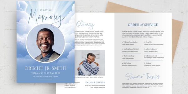 Banner image of Premium Funeral Program Template  Free Download