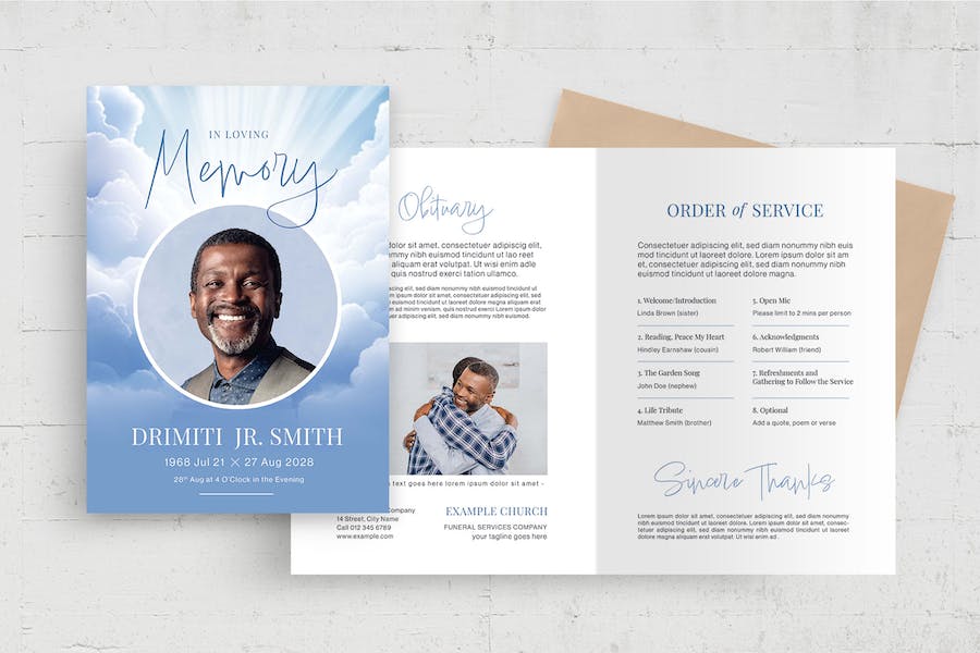 Banner image of Premium Funeral Program Template  Free Download