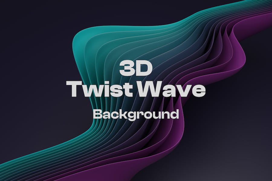Banner image of Premium 3D Gradient Twisted Wave Background  Free Download