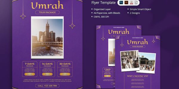 Banner image of Premium Shiwak Hajj & Umrah Flyer  Free Download