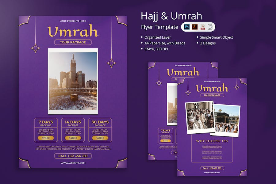 Banner image of Premium Shiwak Hajj & Umrah Flyer  Free Download