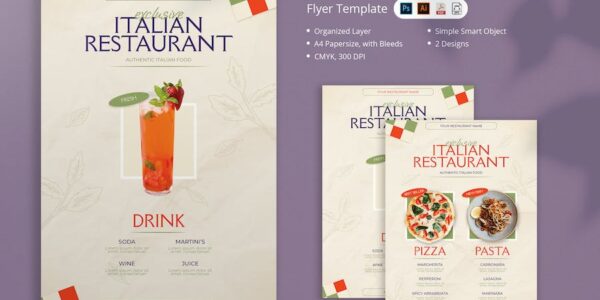 Banner image of Premium Chekis Italian Menu Restaurant Flyer  Free Download