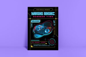 Banner image of Premium Summer Music Night Flyer  Free Download