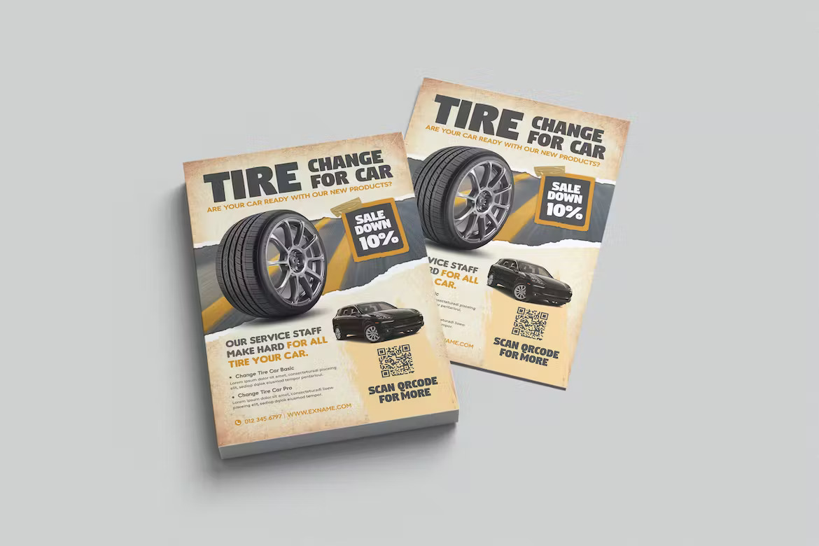 Template image of Premium Change Tire Car Flyer Free Download