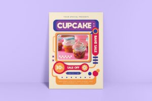 Banner image of Premium Cupcake Bake Sale Flyer  Free Download