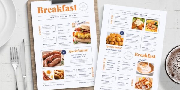 Banner image of Premium Breakfast Menu Template  Free Download
