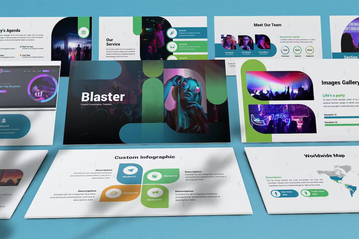 Blaster Abstract Keynote Template (4FHE3LR) Template Free Download