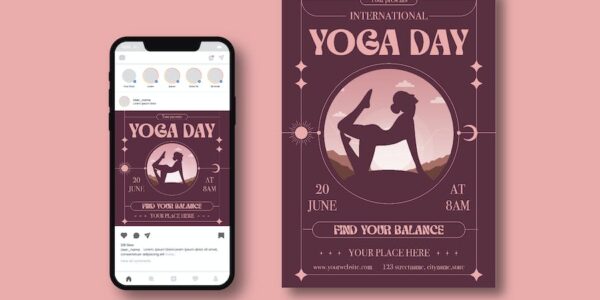 Banner image of Premium Yoga Day Flyer  Free Download