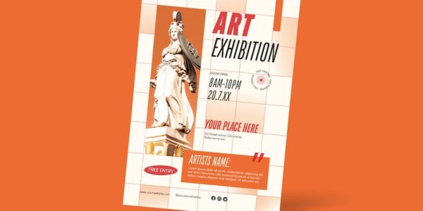 Banner image of Premium Art Exhibition Flyer  Free Download