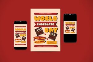 Banner image of Premium World Chocolate Day Flyer Set  Free Download