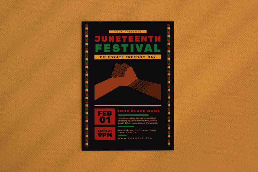 Banner image of Premium Juneteenth Day Flyer  Free Download