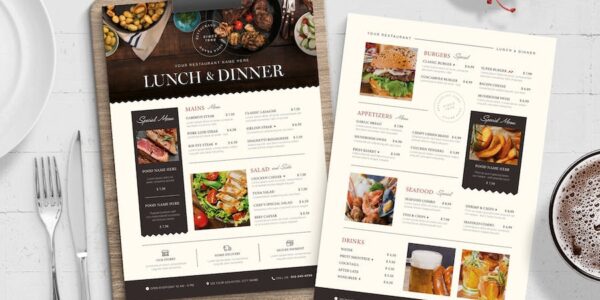 Banner image of Premium Refined Menu Template  Free Download