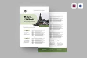 Banner image of Premium Travel Itinerary Flyer  Free Download