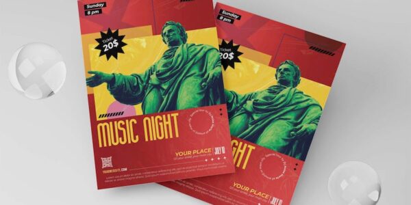 Banner image of Premium Music Night Flyer  Free Download