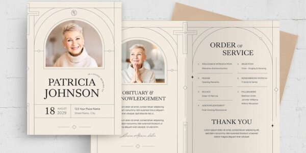 Banner image of Premium Funeral Program Template  Free Download