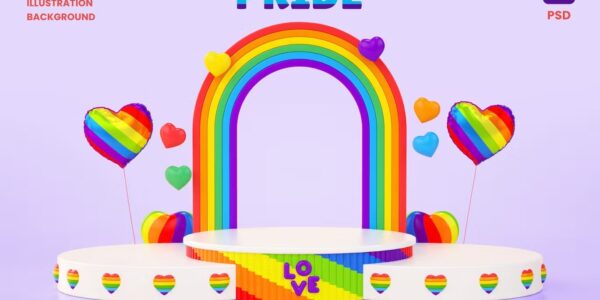 Premium Happy Pride Festive Podiums Free Download