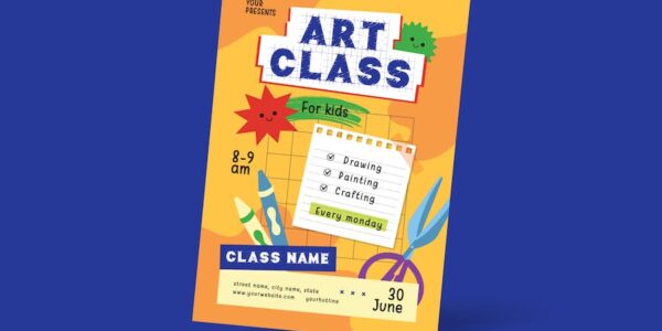 Banner image of Premium Kids Art Class Flyer  Free Download