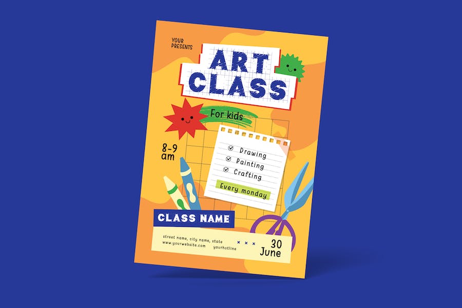 Banner image of Premium Kids Art Class Flyer  Free Download