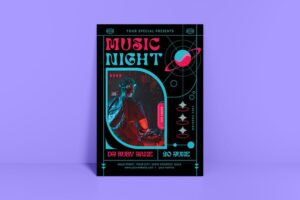 Banner image of Premium Music Night Flyer  Free Download